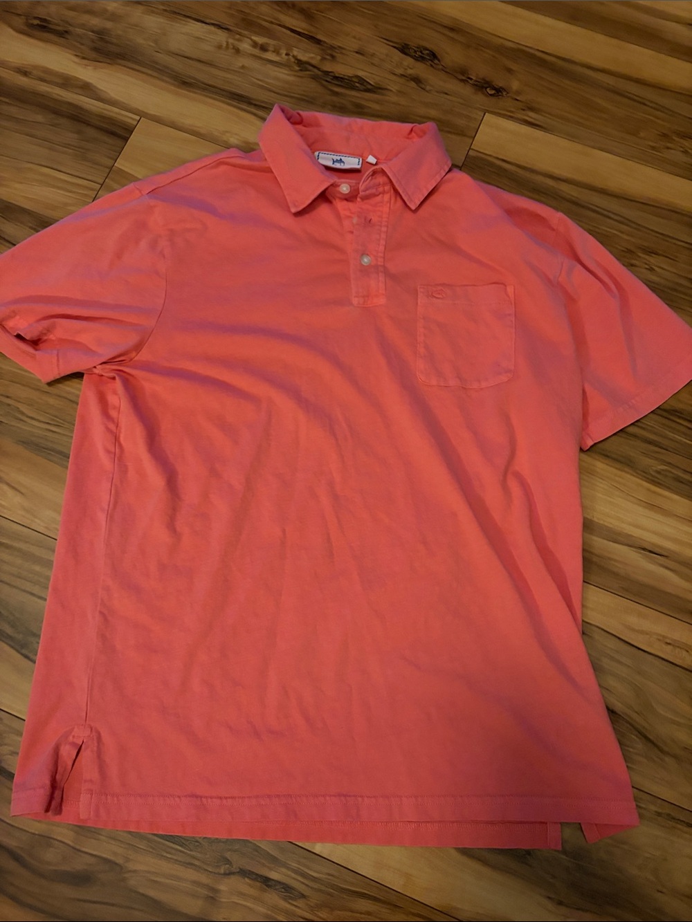 Southern Tide Men's Coral Short-Sleeve Polo Shirt Large